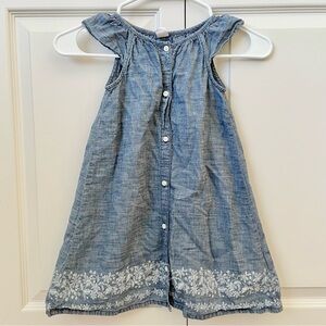 Baby Gap toddler girls flutter sleeveless denim dress size 5T